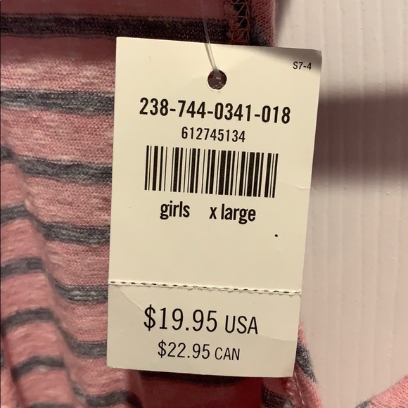 Pink and Gray Striped Abercrombie Tank Top - Picture 3 of 3